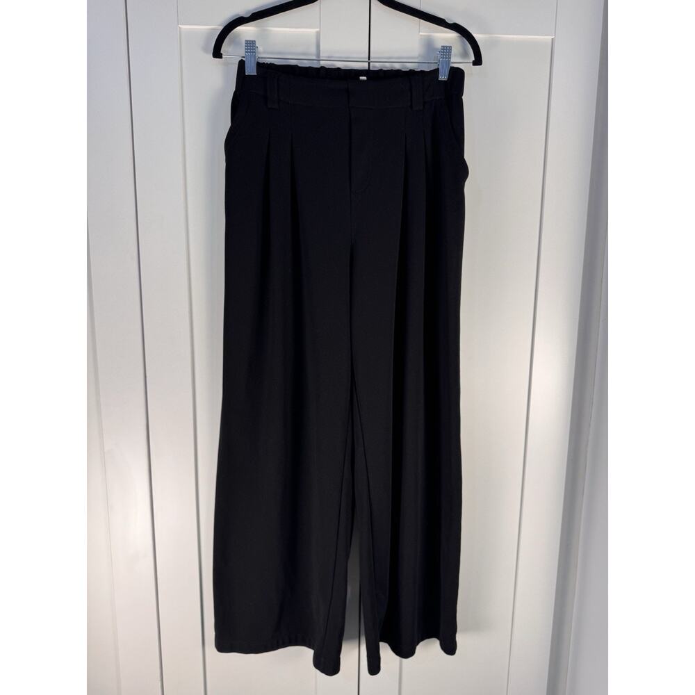 Halara High Waisted Pocket Wide Leg Waffle Work Pants Sz Small Minimalist